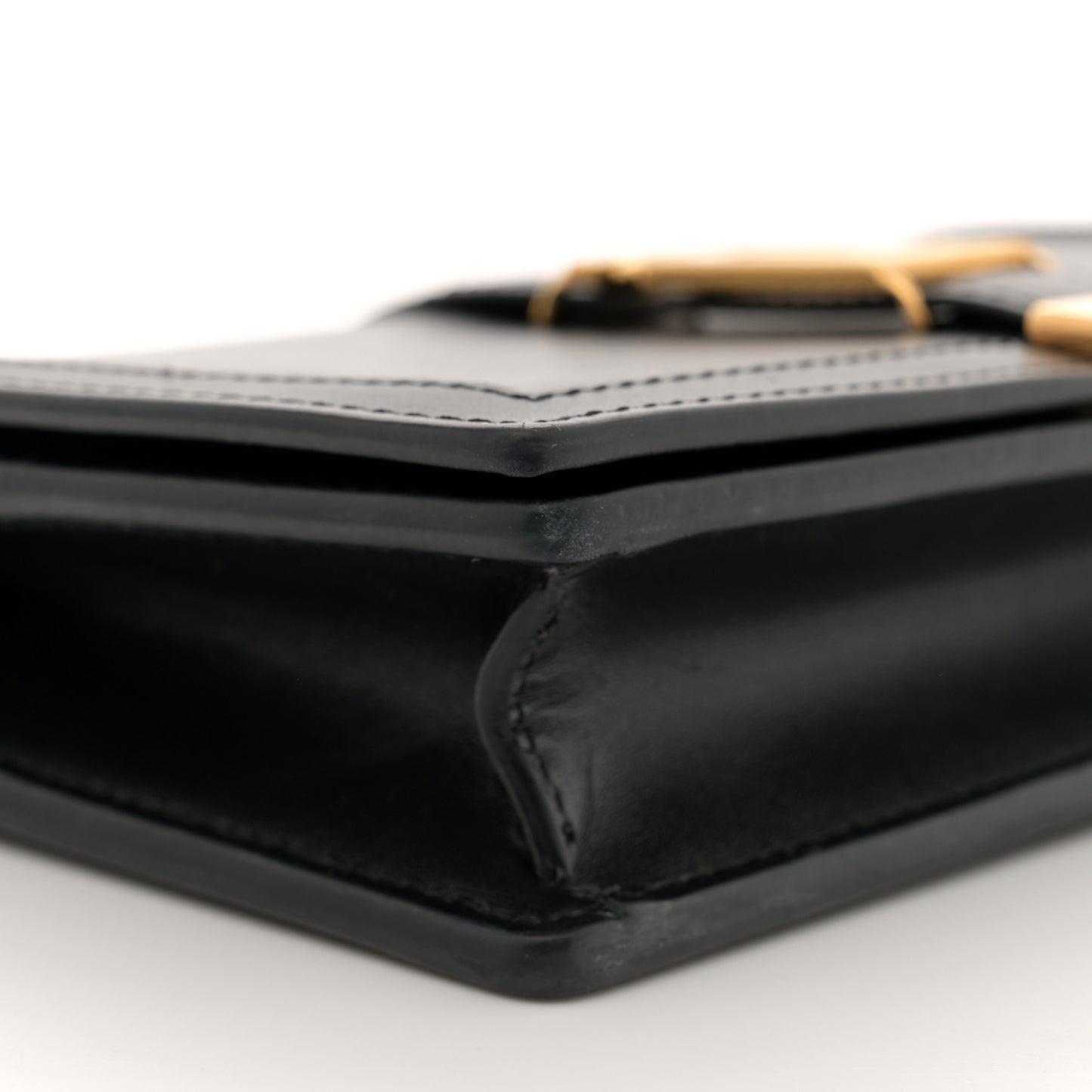Calfskin Greca Goddess Wallet On Chain Black