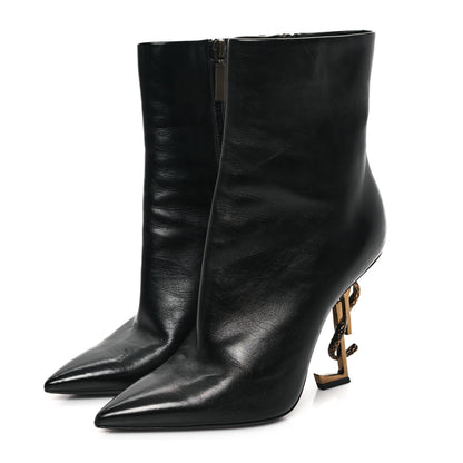 Saint Laurent Calfskin Opyum Ankle Boot 38 Black 3 of 10