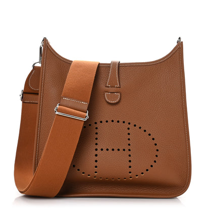 Hermes Taurillon Clemence Evelyne III PM Gold 1 of 10