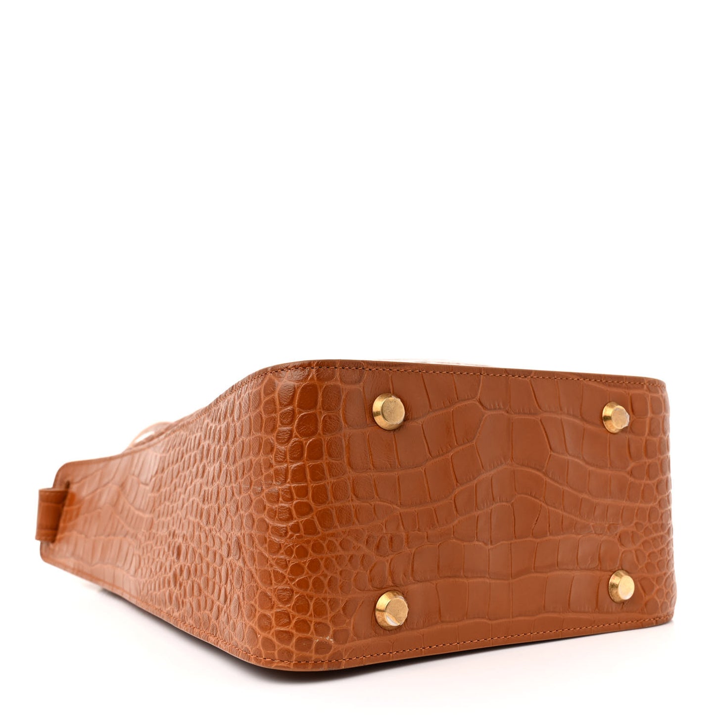 Extra Supple Calfskin Crocodile Embossed Small Tool 2.0 North-South Tote Camel