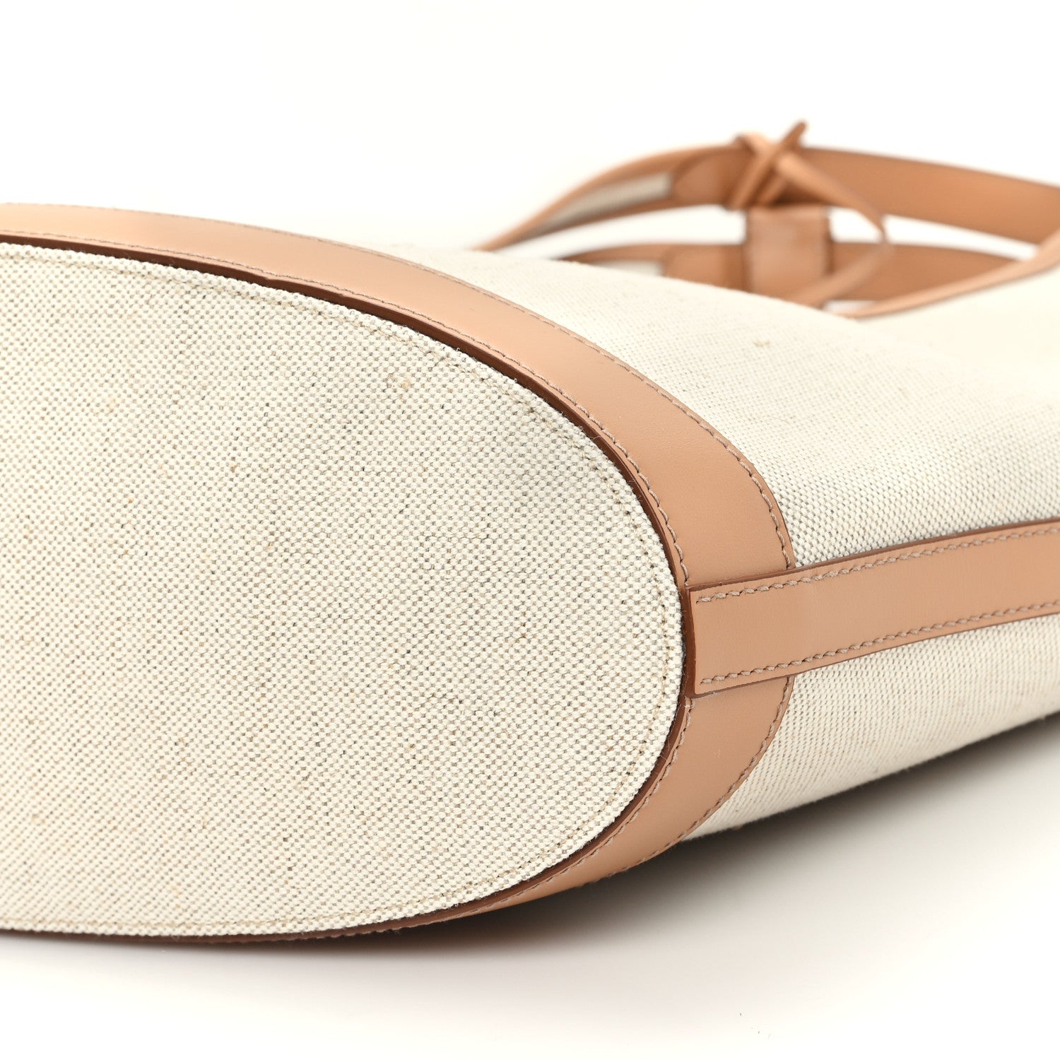 Prada Linen Vitello Medium Logo Tote Natural 10 of 11