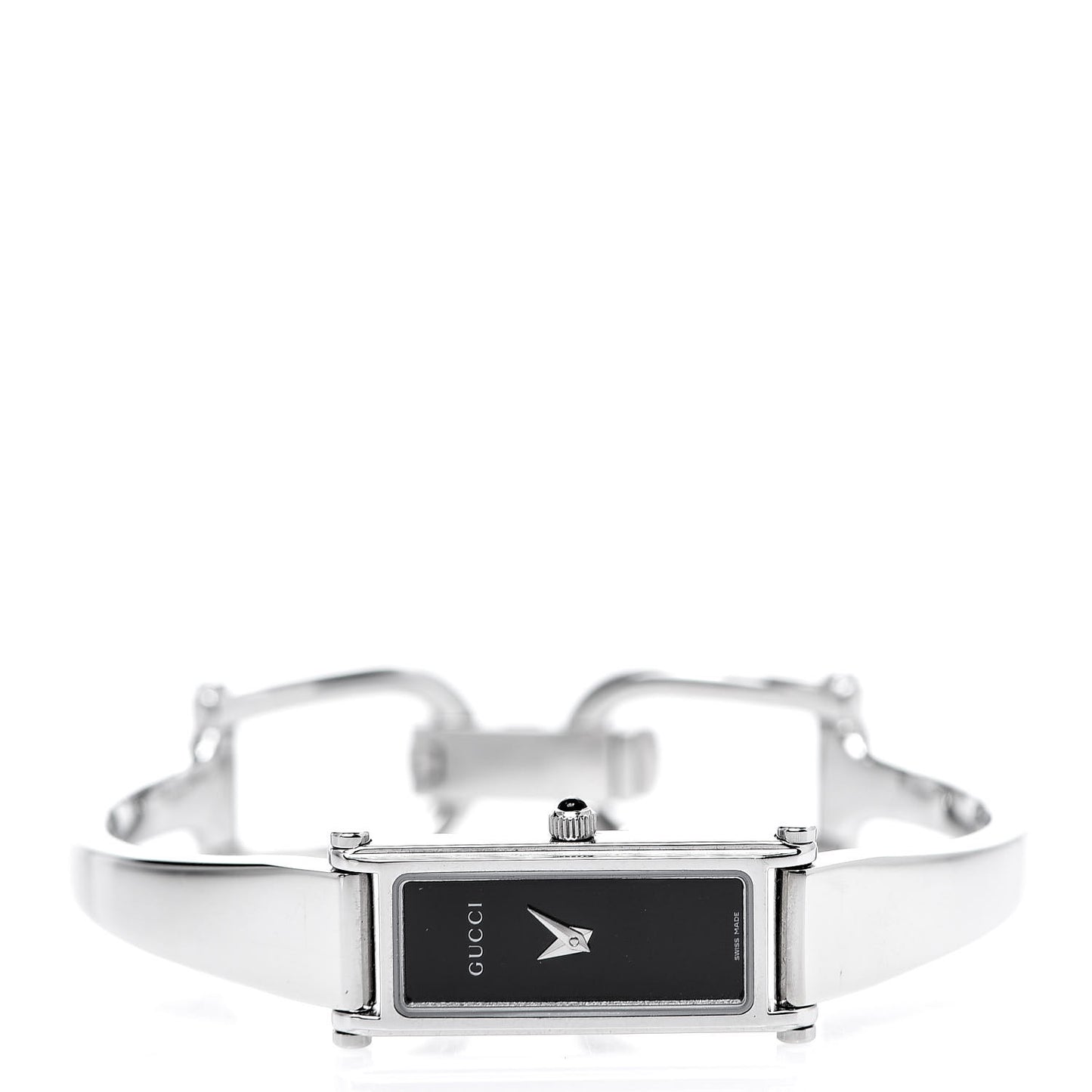 Stainless Steel 12mm 1500L Horsebit Quartz Watch Black