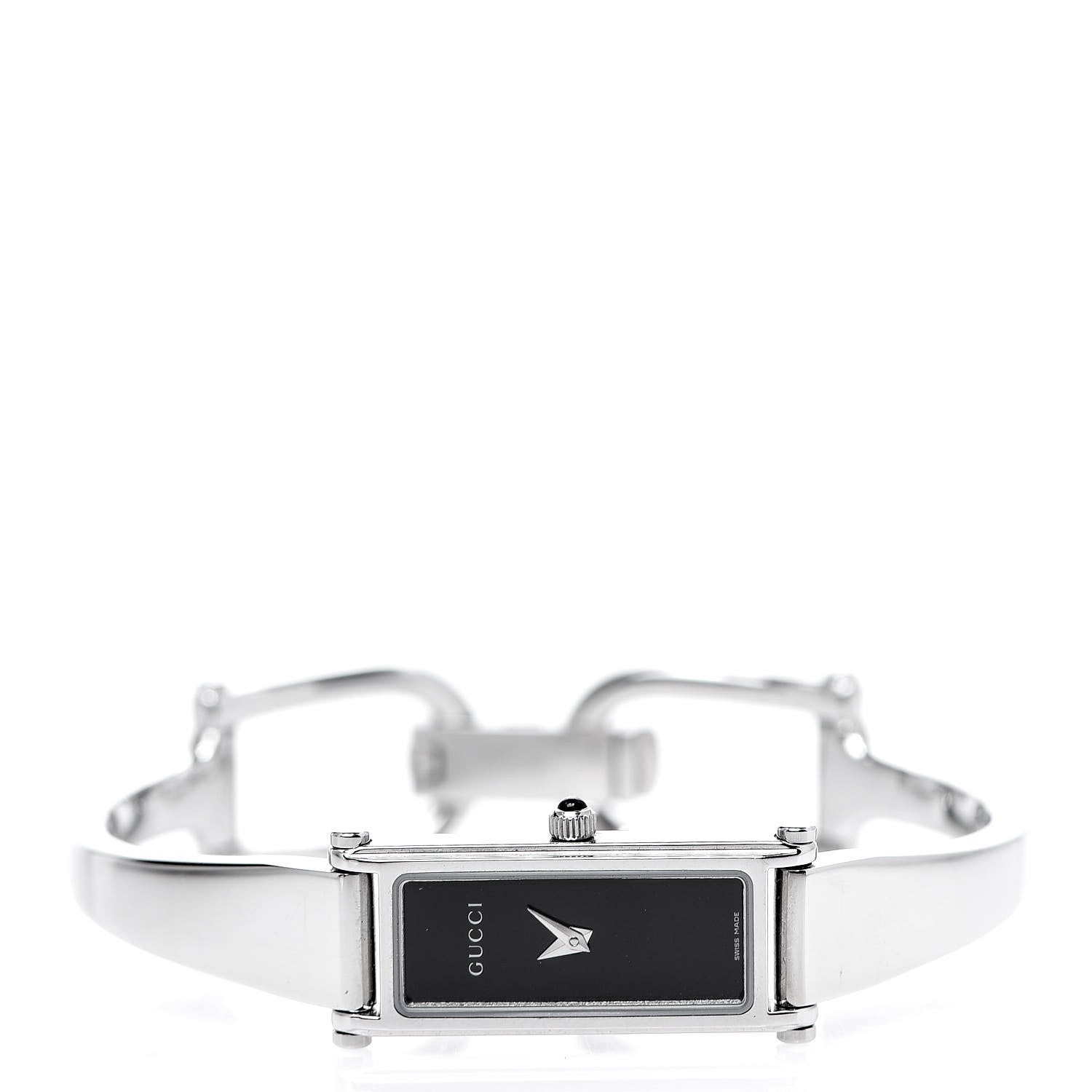 Gucci Stainless Steel 12mm 1500L Horsebit Quartz Watch Black 2 of 6