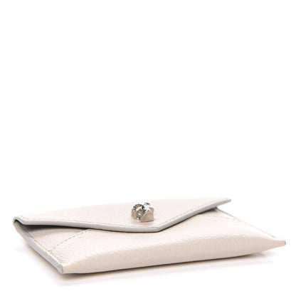 Alexander McQueen Calfskin Skull Envelope Card Holder Off White 4 of 8