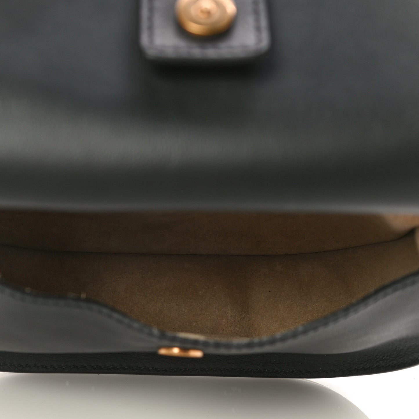 Suede Smooth Calfskin Mini Kurtis Shoulder Bag Classic Black