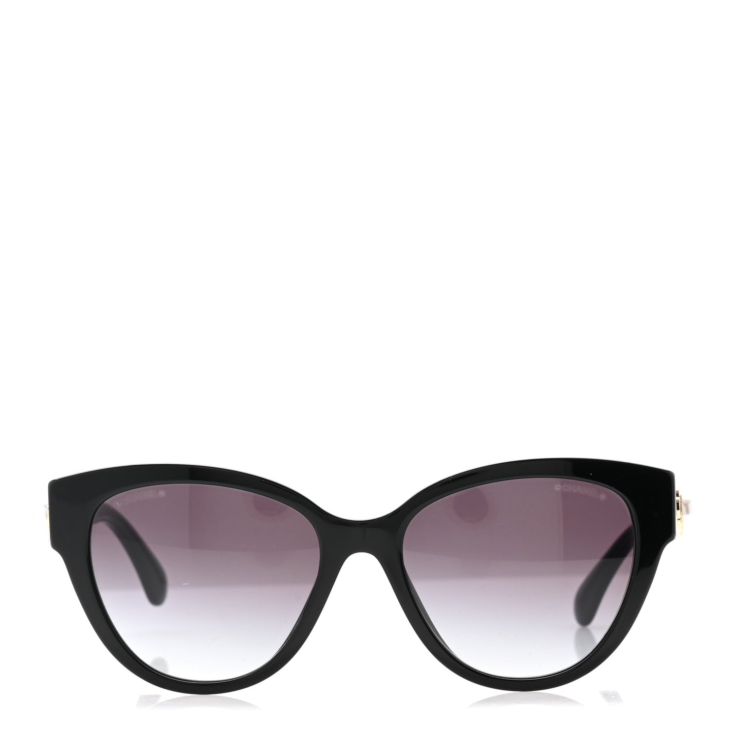 Acetate Charms Pearl Square Sunglasses 5477 Black
