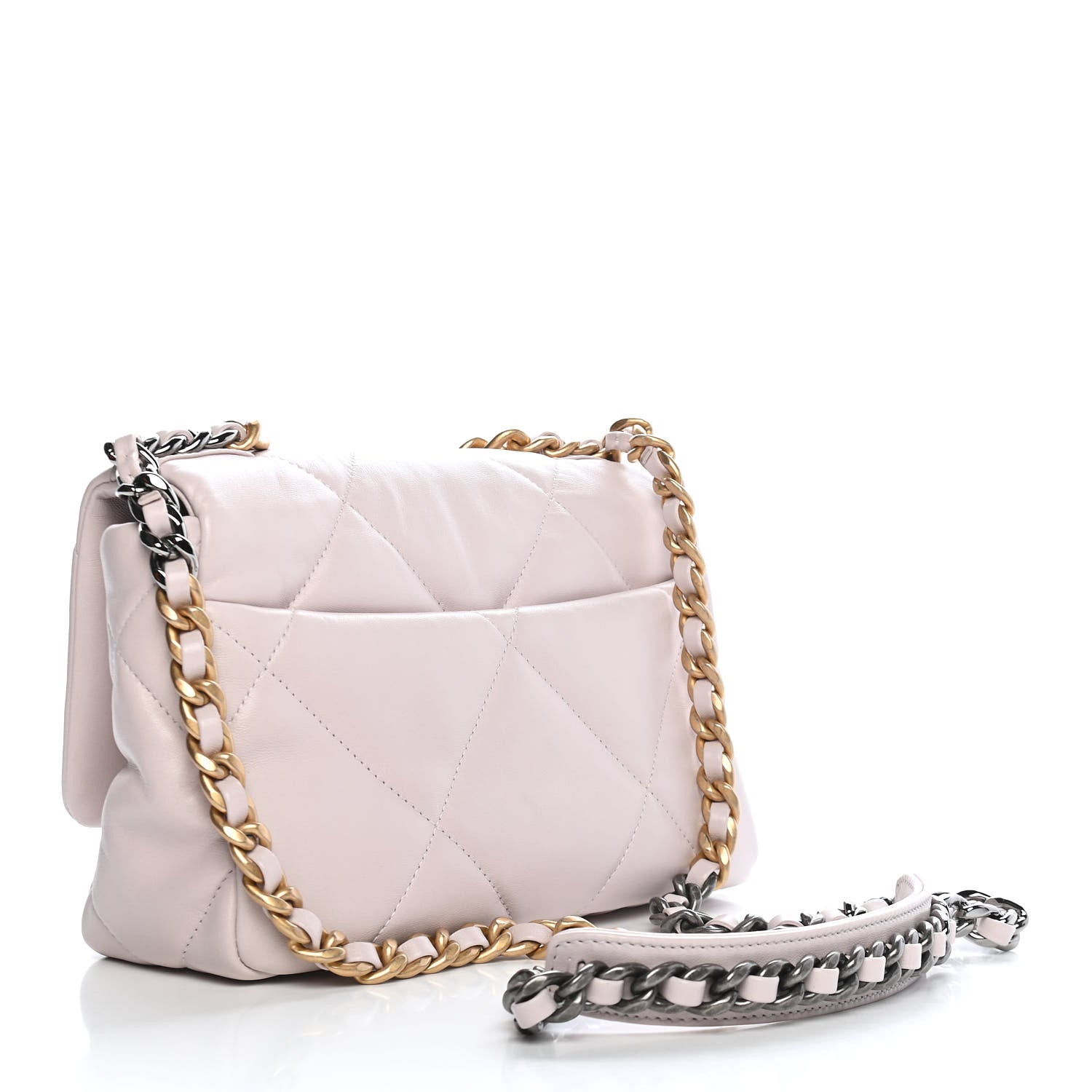 Chanel Lambskin Quilted Medium Chanel 19 Flap Light Purple 3 of 11