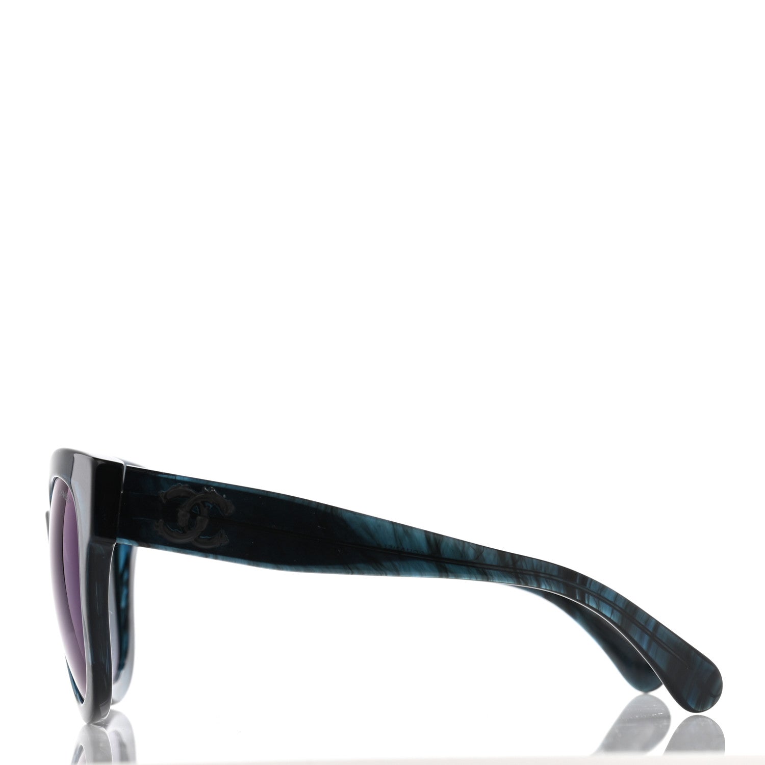 Chanel Acetate Butterfly Signature CC Sunglasses 5358 Dark Blue 3 of 9