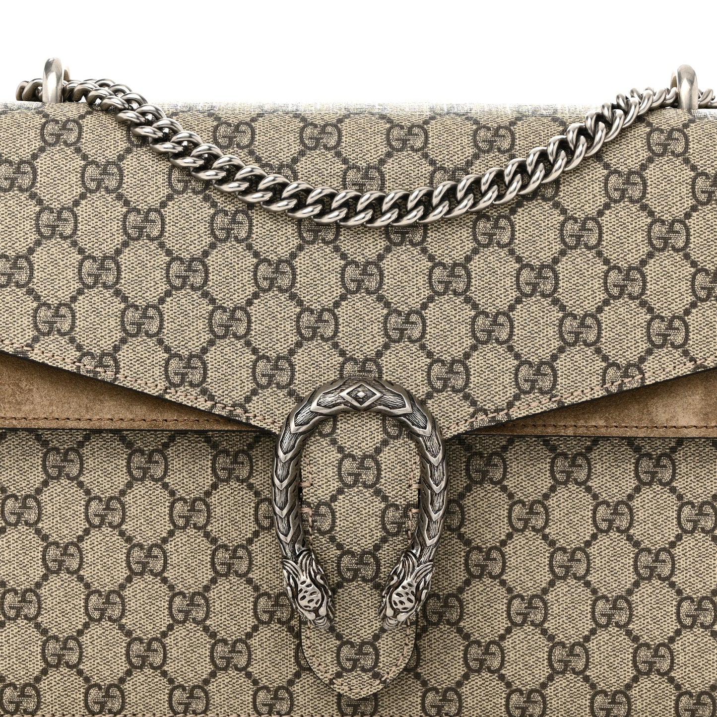GG Supreme Monogram Medium Dionysus Shoulder Bag Taupe
