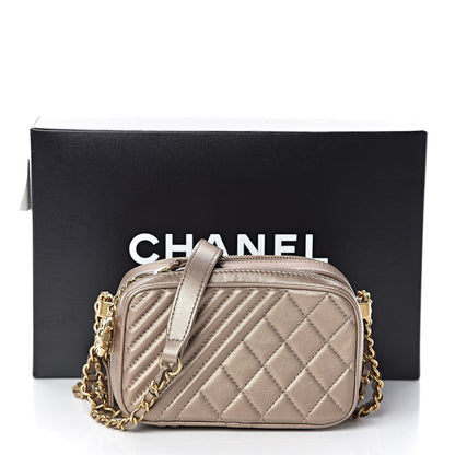 Chanel Metallic Lambskin Mini Coco Boy Camera Case Dark Gold 16 of 16