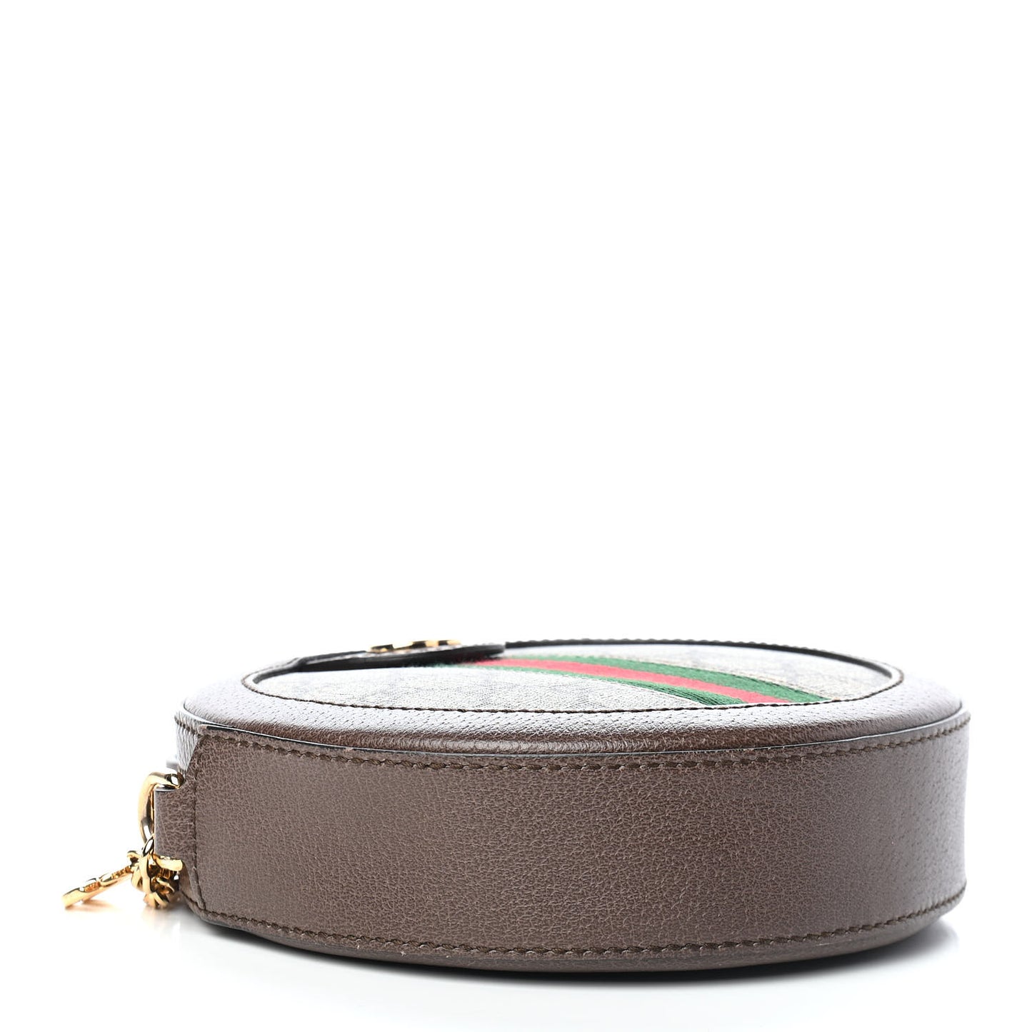 GG Supreme Monogram Web Mini Ophidia Round Shoulder Bag Brown