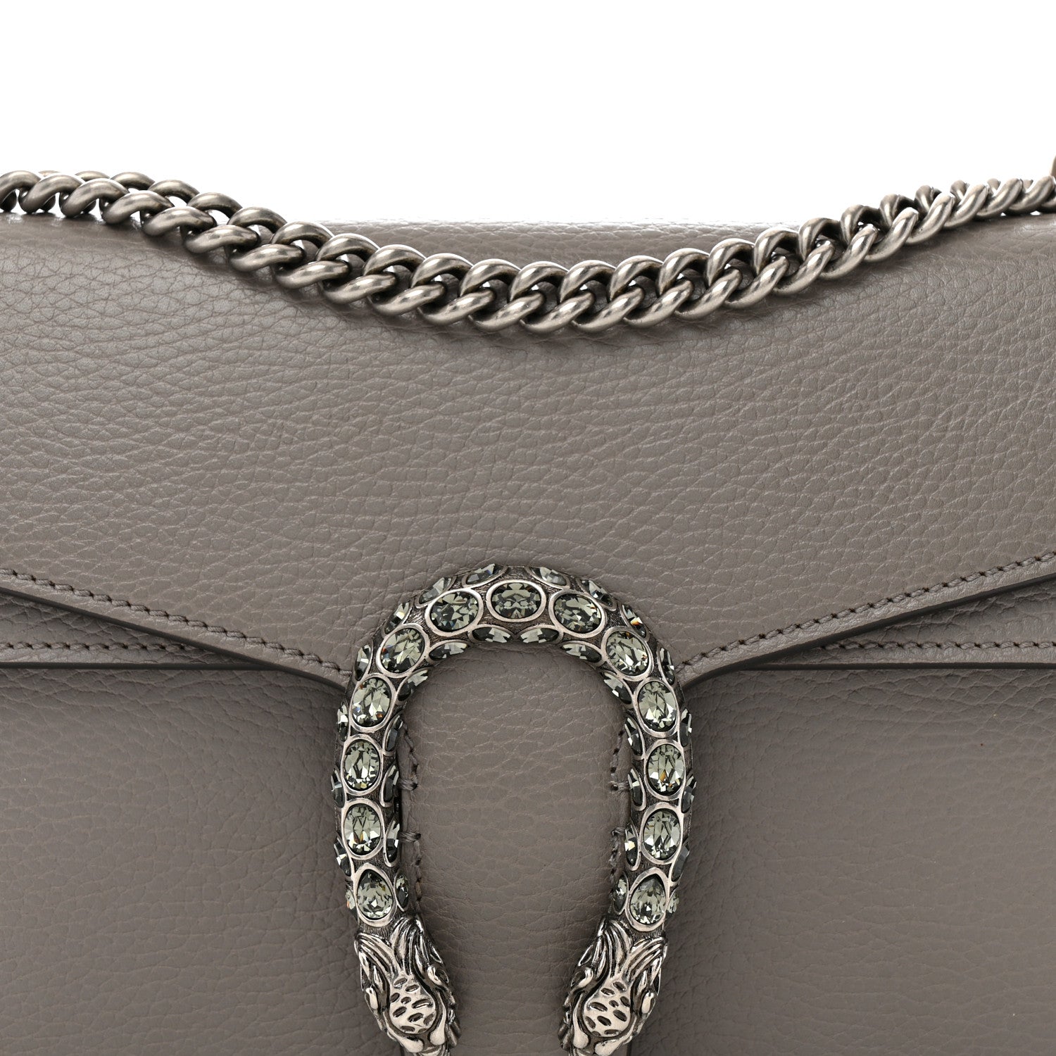 Gucci Pebbled Calfskin Small Dionysus Shoulder Bag Dusty Grey 9 of 13