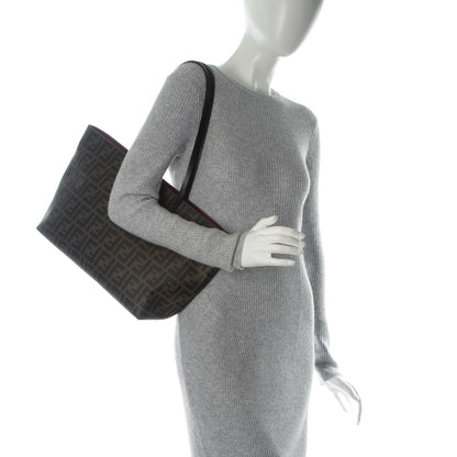 Fendi Zucca Spalmati Small Roll Tote Tobacco Fuxia 2 of 7