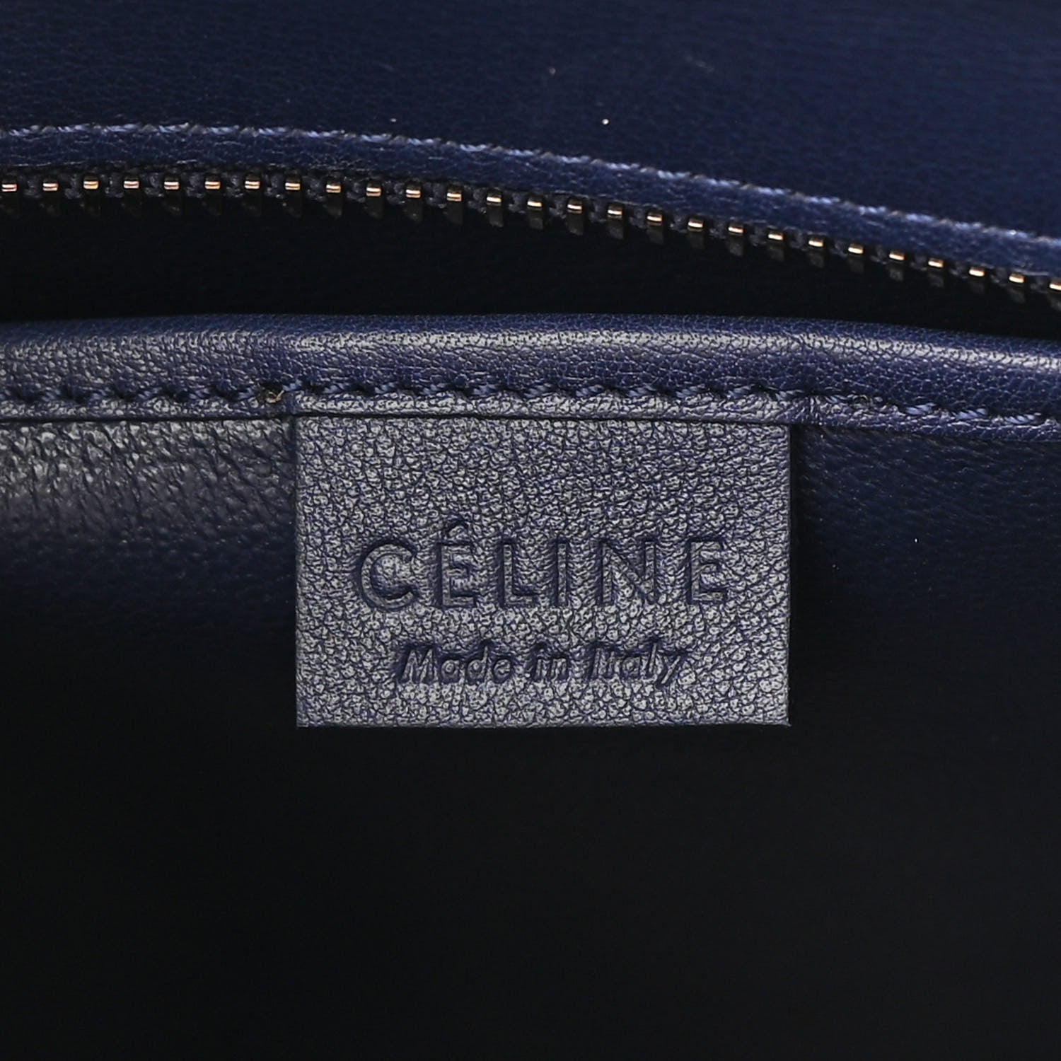 Celine Smooth Calfskin Nano Luggage Navy Blue 6 of 16