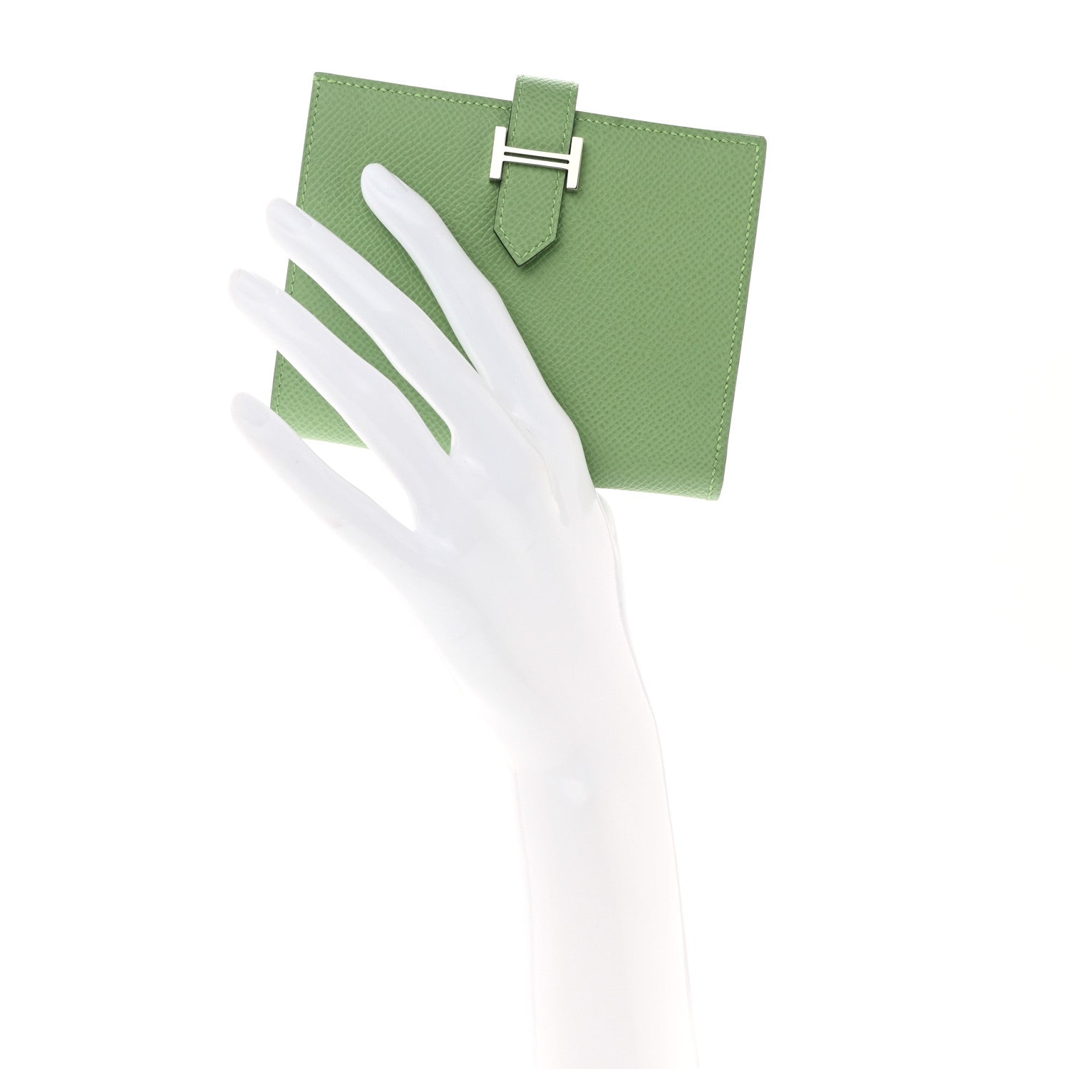 Hermes Epsom Bearn Compact Wallet Vert Criquet 2 of 7