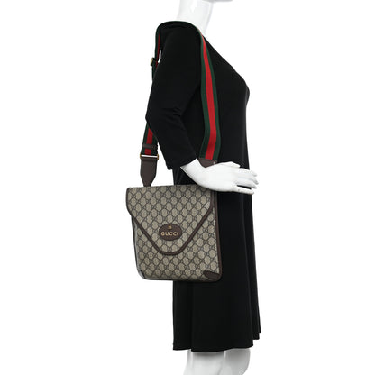 Gucci GG Supreme Monogram Web Medium Neo Vintage Flap Messenger Bag Beige New Acero 2 of 11