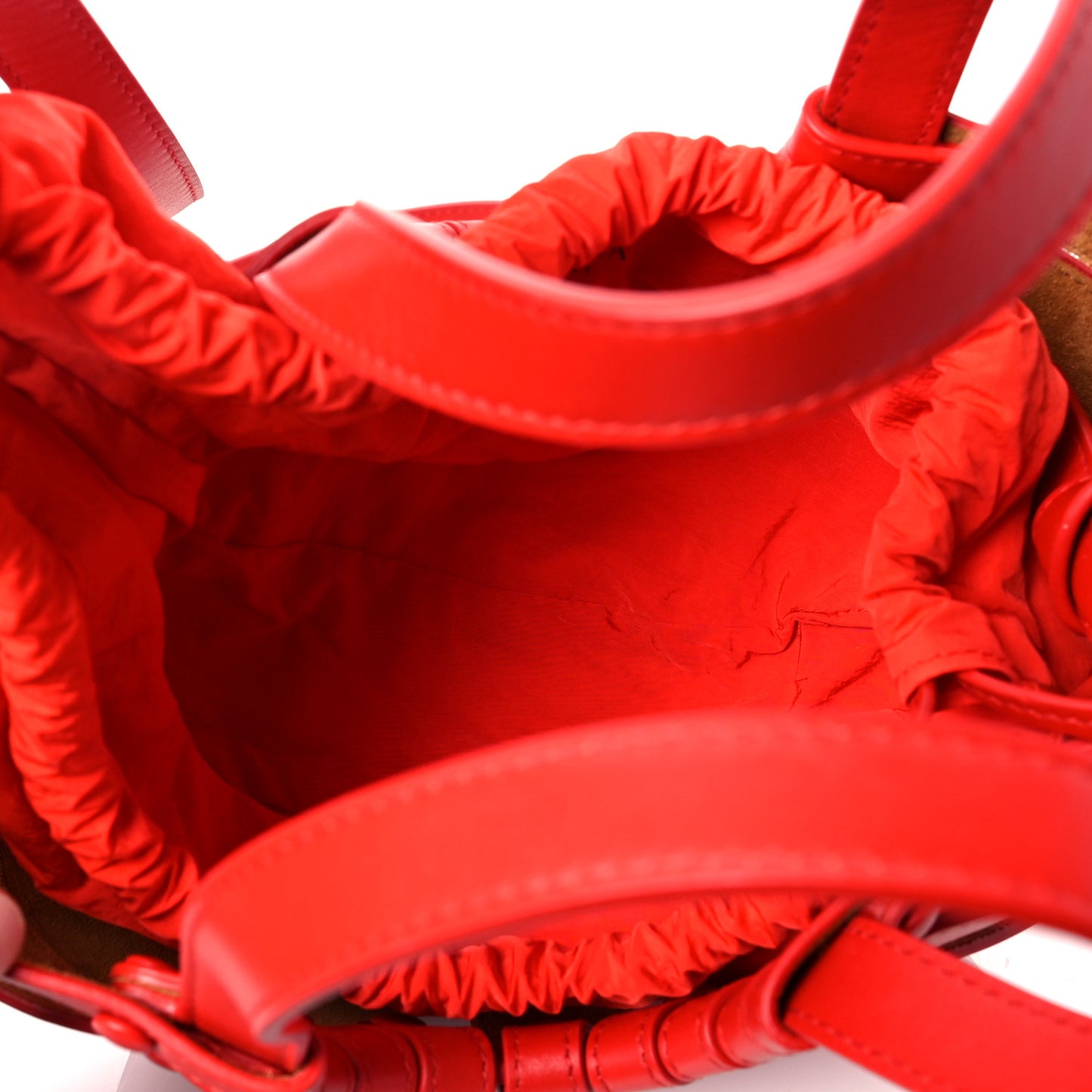 French Calfskin Small Shell Bag Chili Tomato