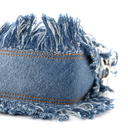 Fendi Denim Lavato Cuoio Frayed Baguette Denim Chiaro Cuoio 10 of 10