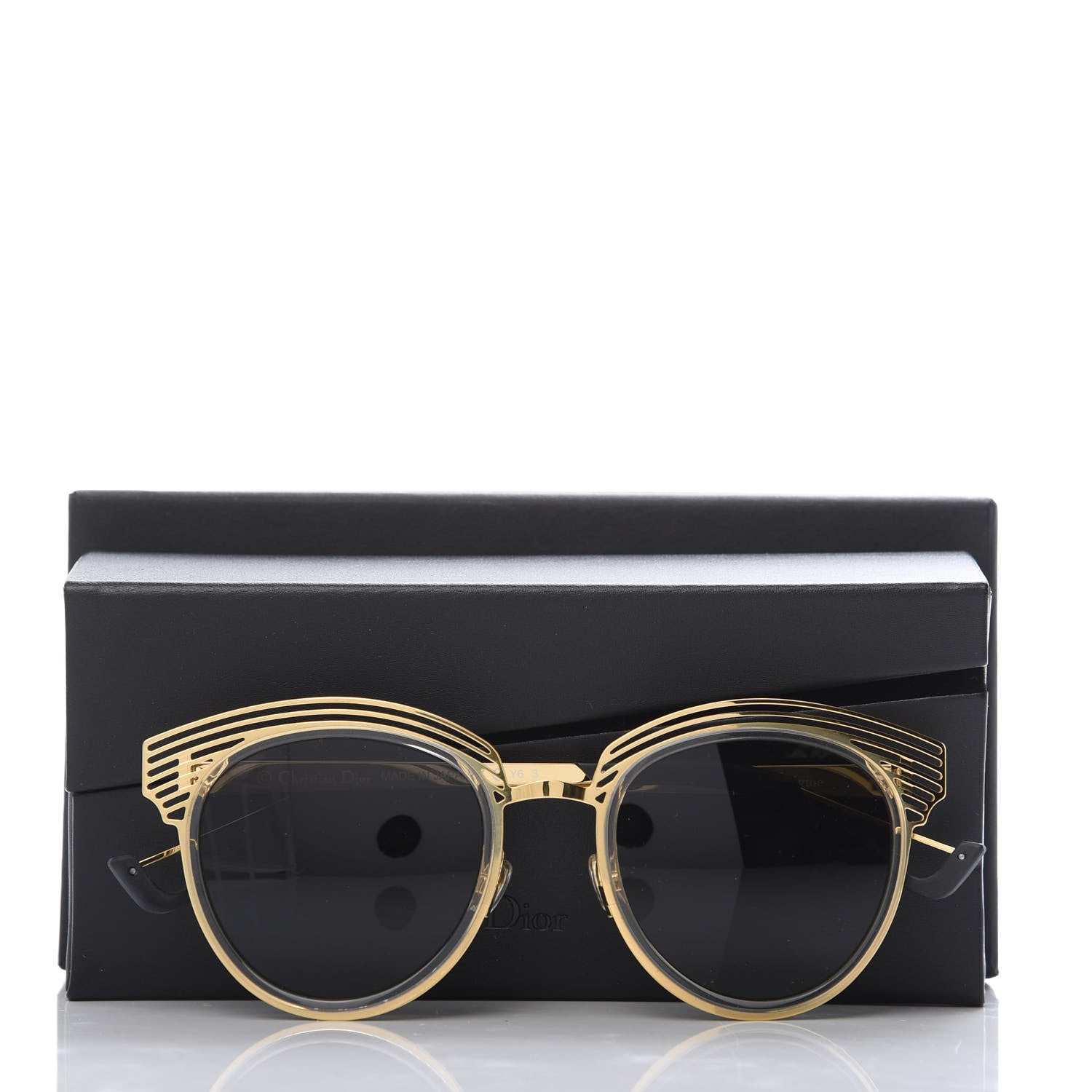Christian Dior Acetate Enigme Sunglasses Gold 7 of 7