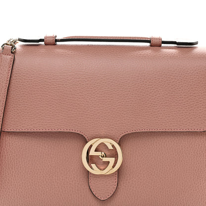 Gucci Dollar Calfskin Medium Interlocking G Top Handle Shoulder Bag Soft Pink 8 of 11