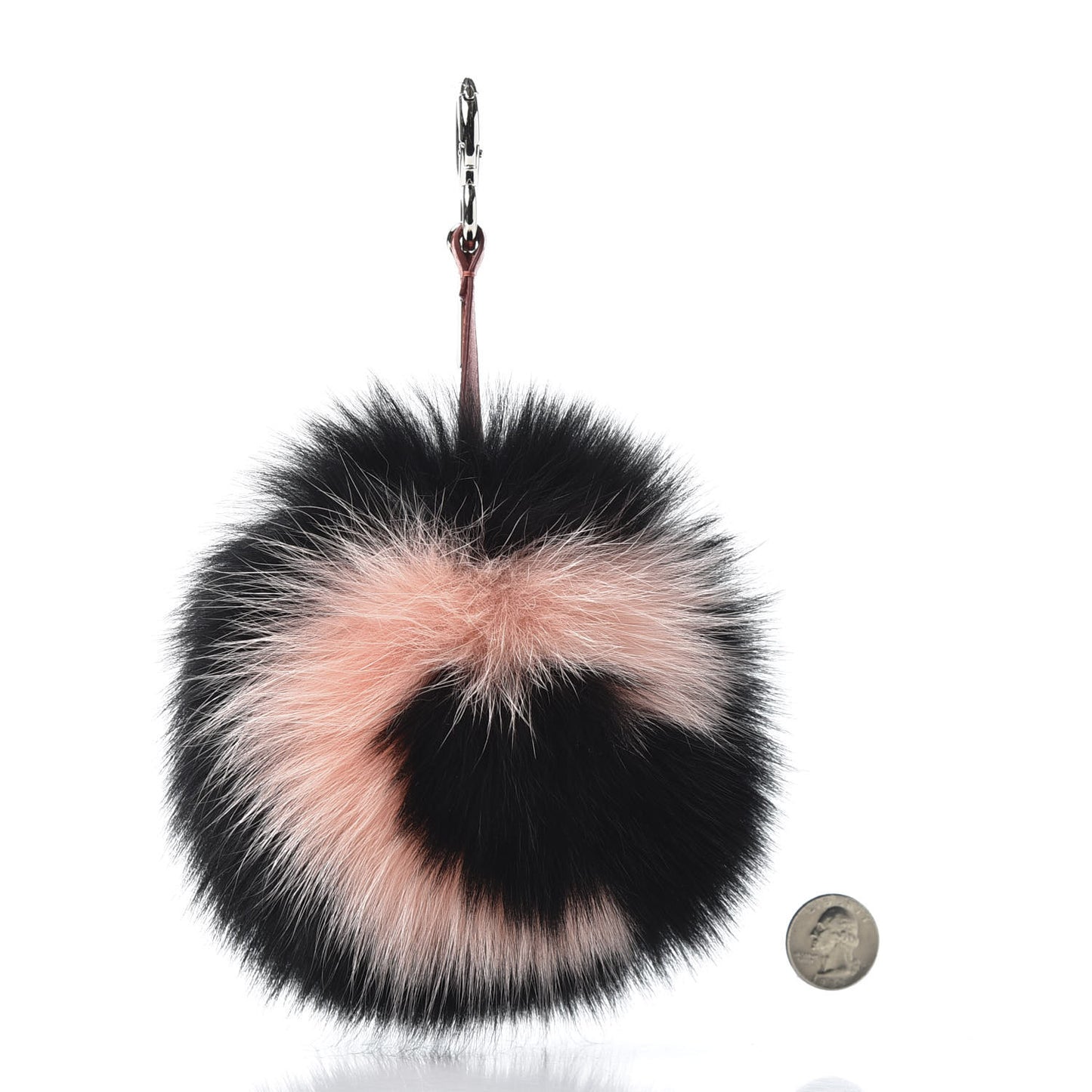 Fox Fur C ABCharm Bag Charm Pink Black