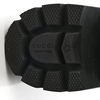 Gucci Tweed GG Monogram Lace Up Combat Ankle Boots 36.5 Black 8 of 8