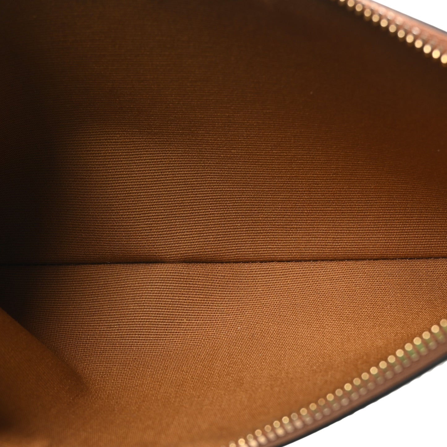Triomphe Calfskin Long Pouch With Strap Tan