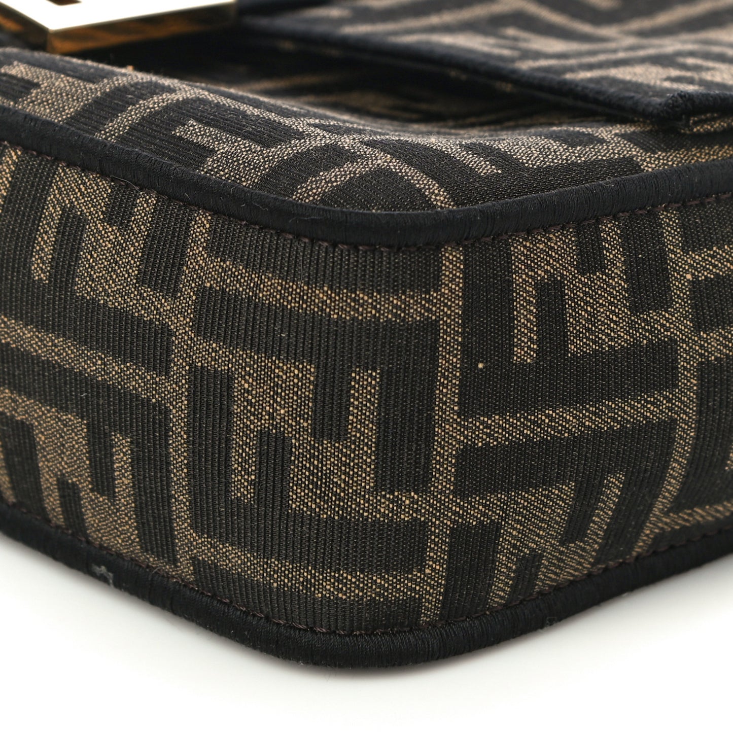 Fabric Jacquard FF 1974 Medium Baguette Tobacco Moro Black
