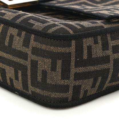 Fendi Fabric Jacquard FF 1974 Medium Baguette Tobacco Moro Black 9 of 9