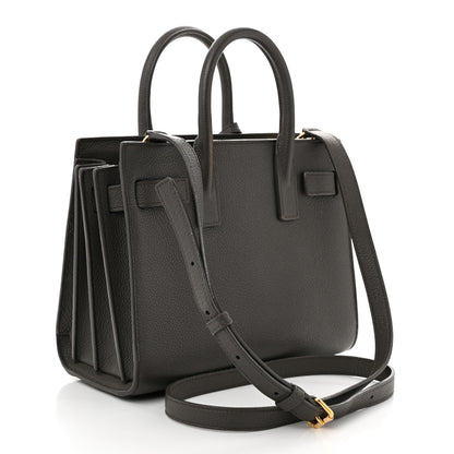 Saint Laurent Grained Calfskin Nano Sac De Jour Coal 3 of 14