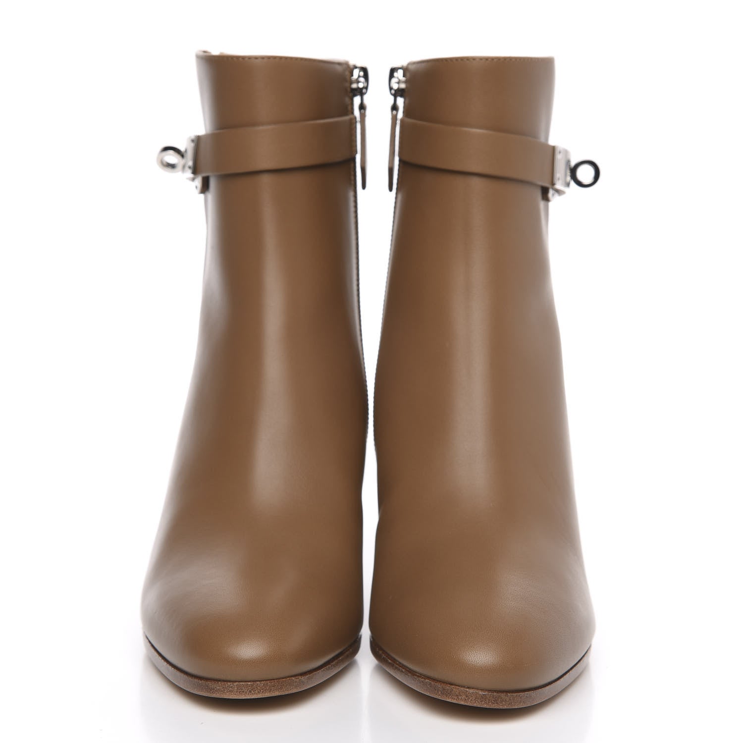 Hermes Calfskin Saint Germain Ankle Boots 36 Brun Fume 2 of 8