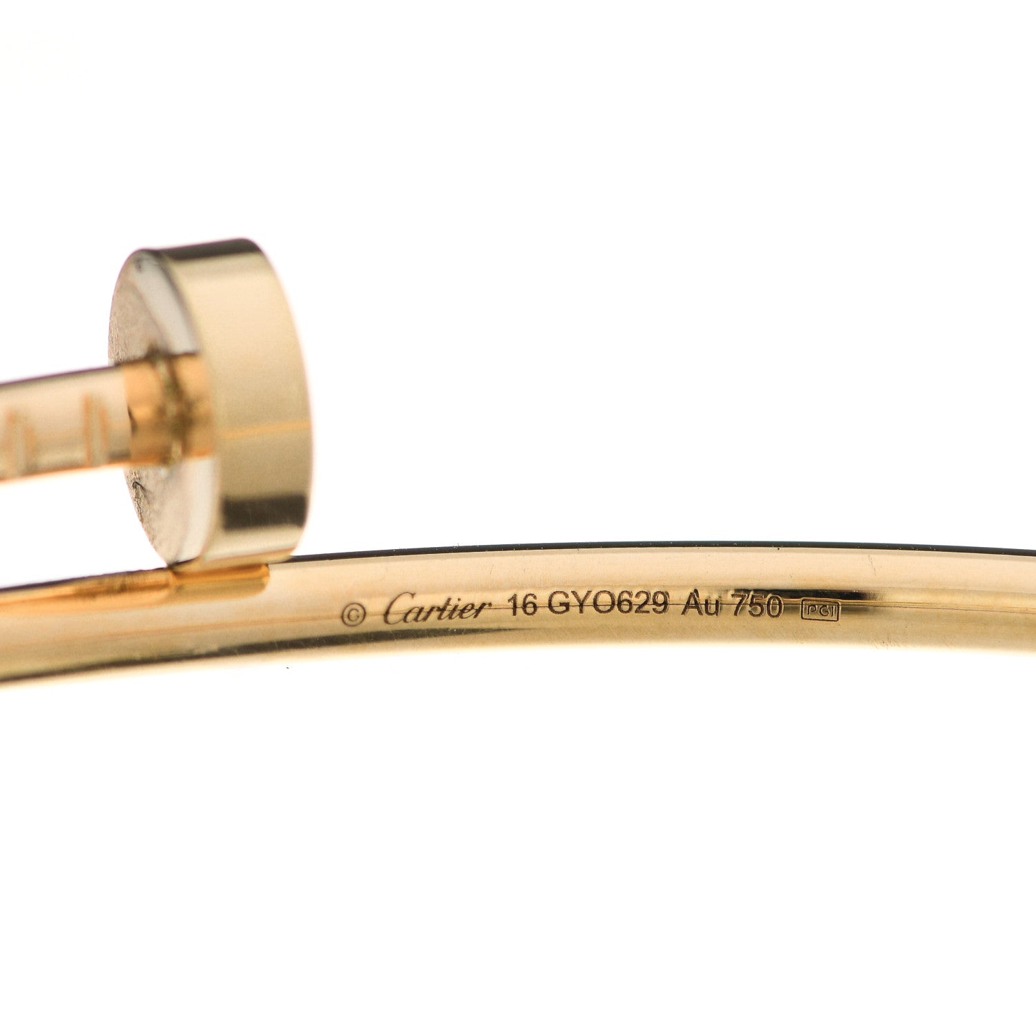 Cartier 18K Yellow Gold Small Juste Un Clou Bracelet 16 3 of 4