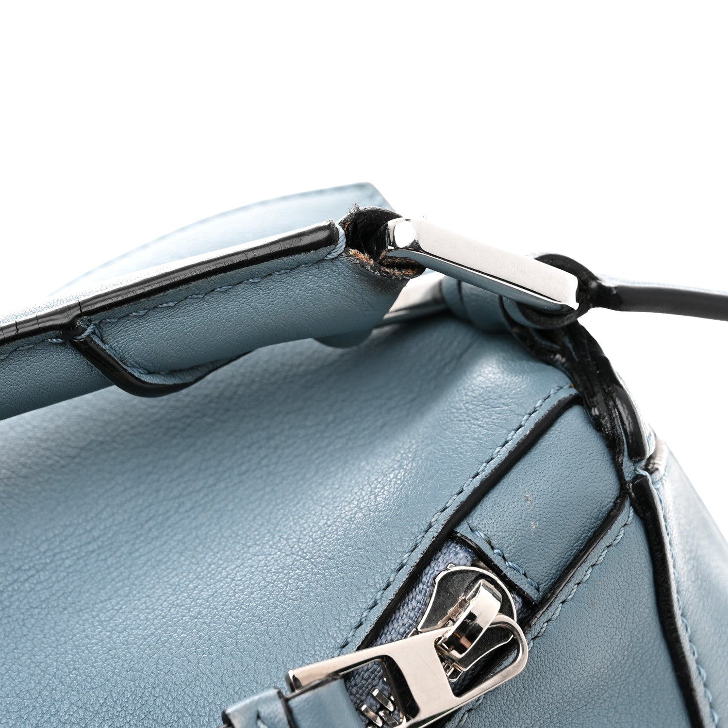 Loewe Calfskin Small Puzzle Bag Stone Blue 13 of 16