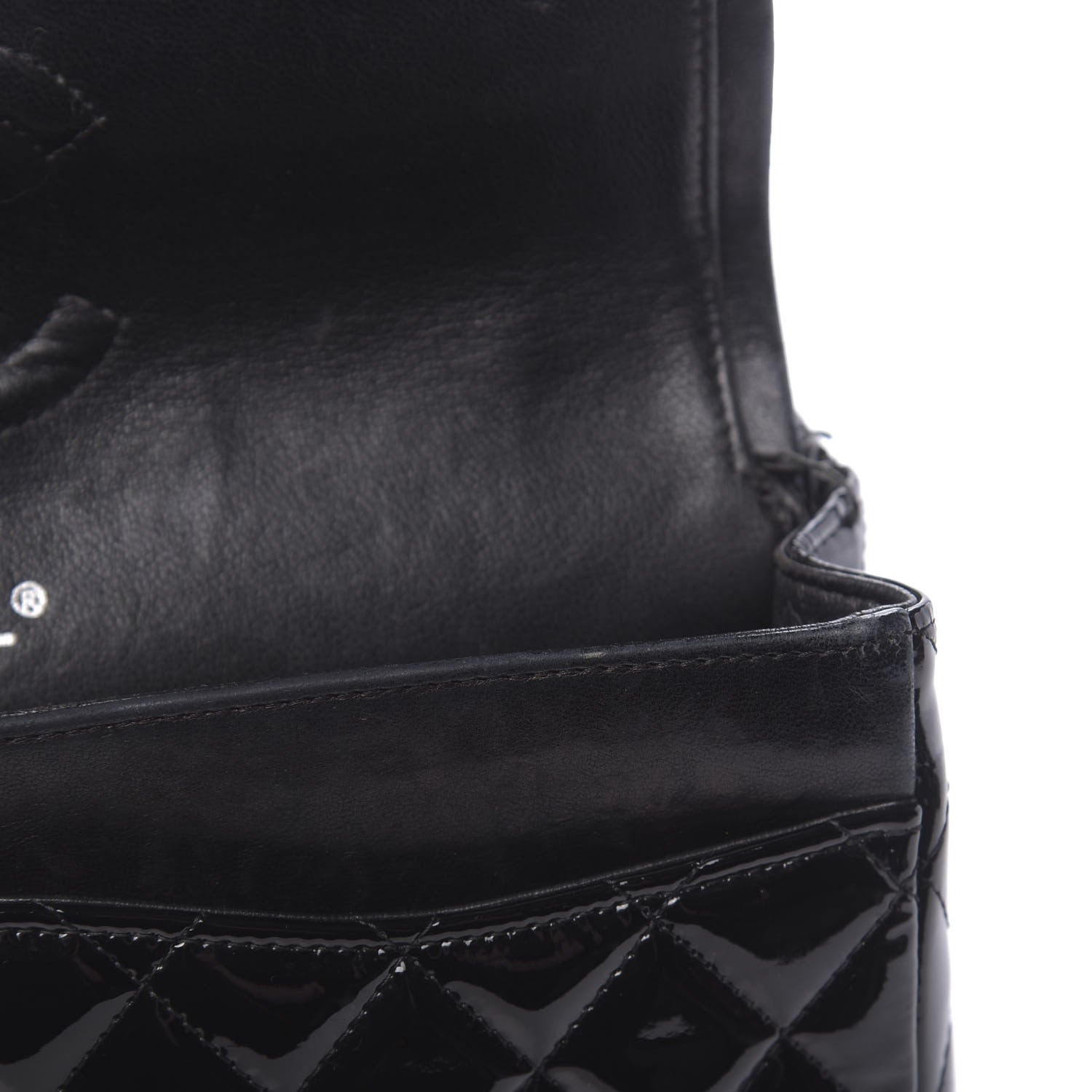 Chanel Patent Quilted Medium Double Flap Black 12 of 18