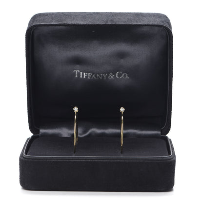 Tiffany 18K Yellow Gold Diamond Medium Elsa Peretti Hoop Earrings 4 of 4