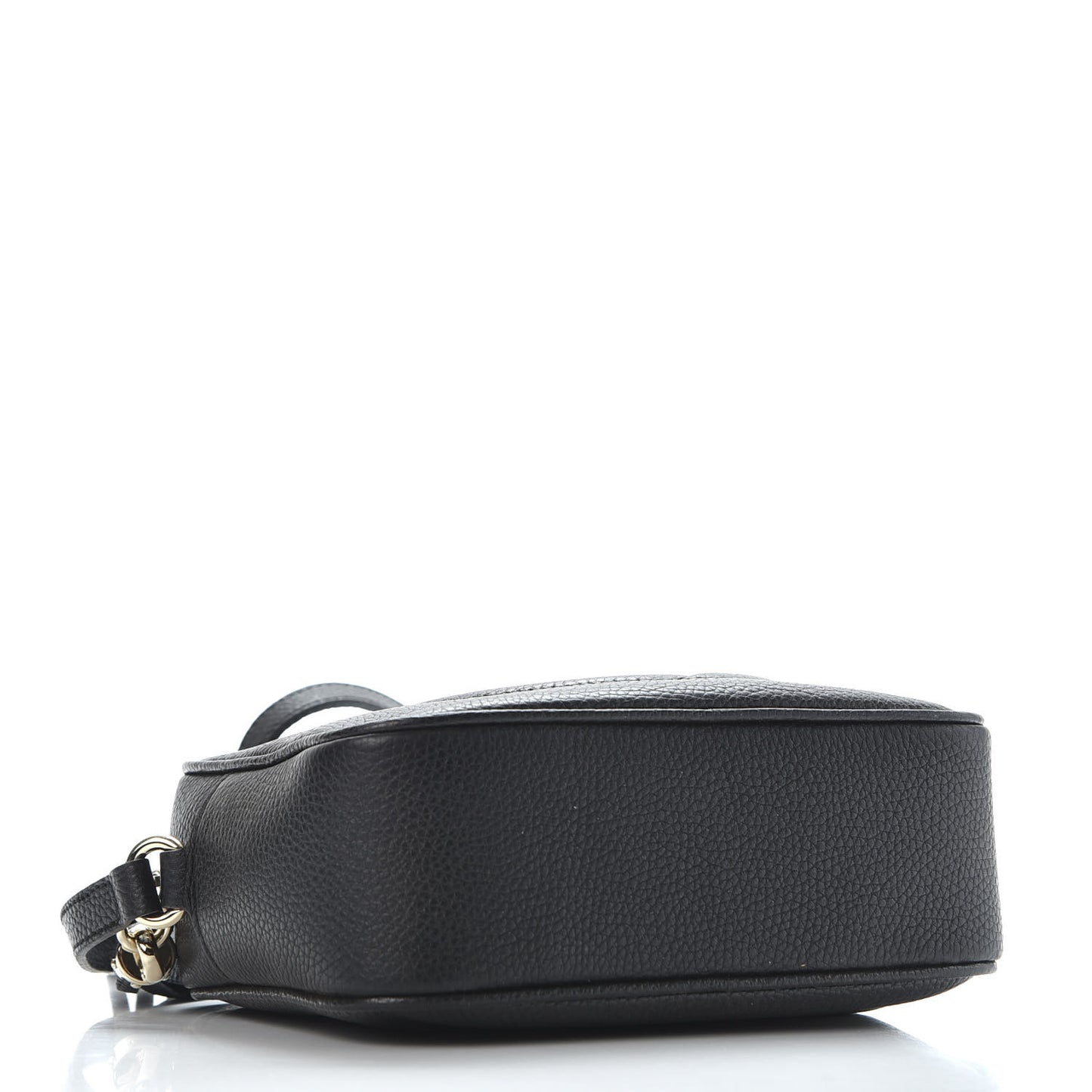 Pebbled Calfskin Small Soho Disco Bag Black