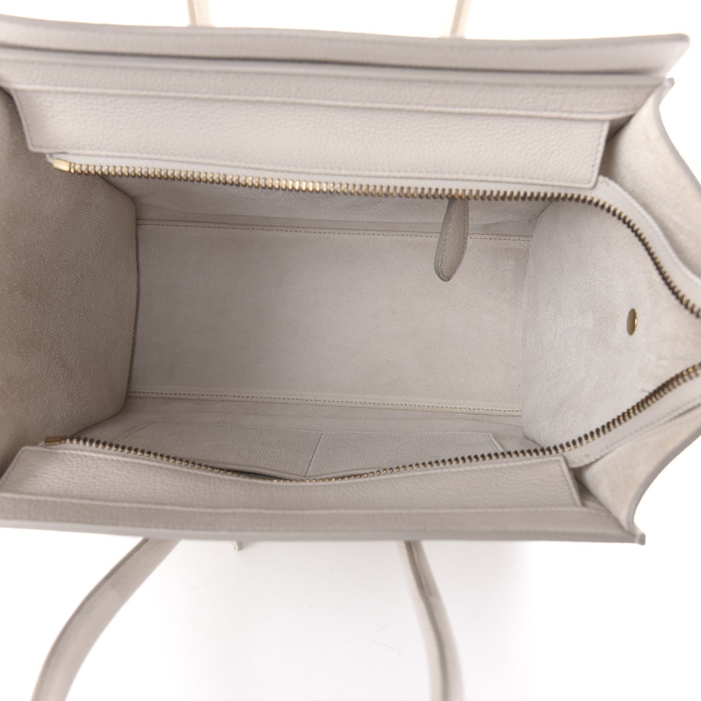 Drummed Calfskin Micro Luggage Chalk