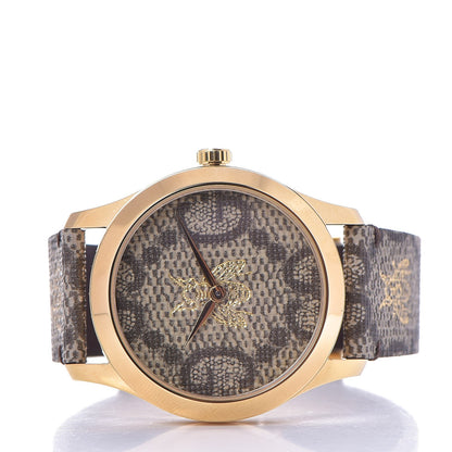Gucci Stainless Steel Canvas 38mm G-Timeless GG Supreme Bee Quartz Watch Brown 3 of 7