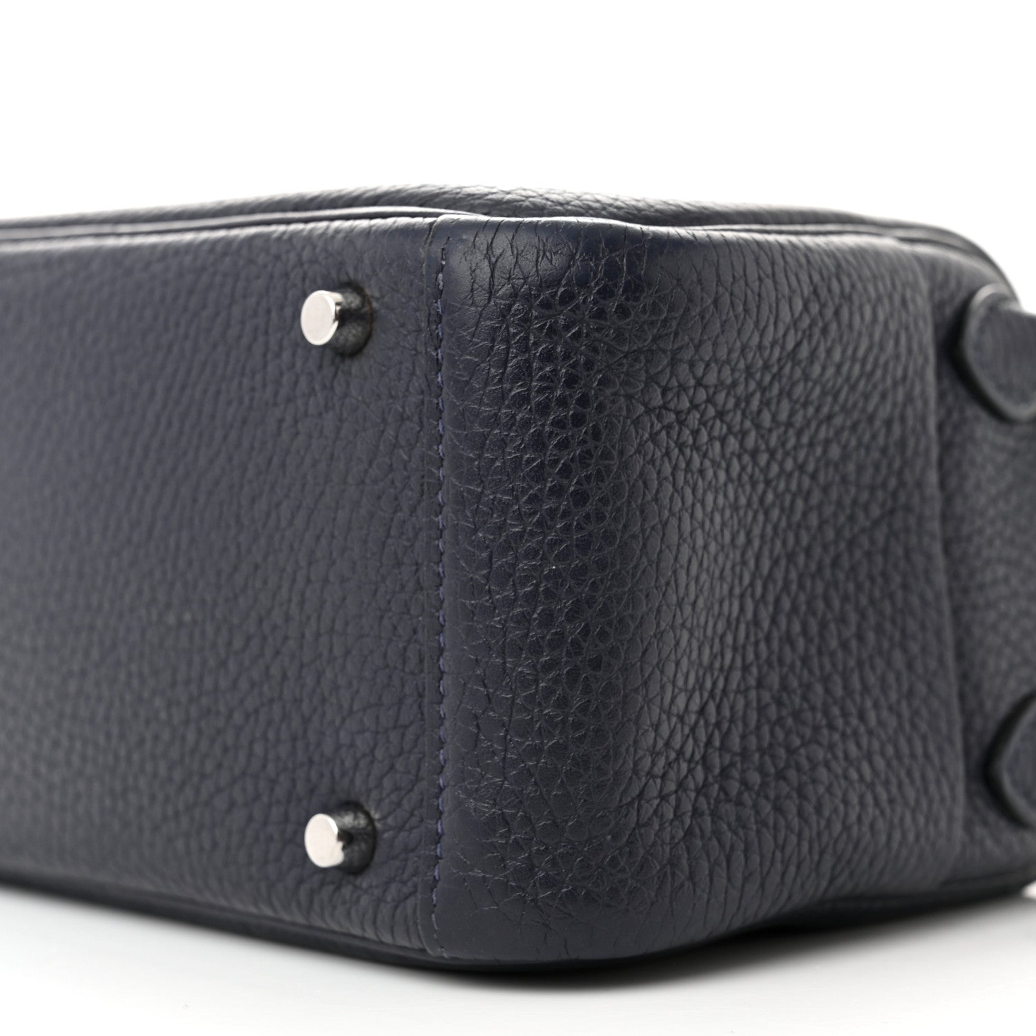 Hermes Taurillon Clemence Mini Lindy 20 Bleu Nuit 10 of 10