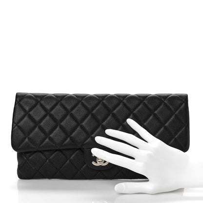 Chanel Caviar Quilted Flap Clutch Black 2 of 10