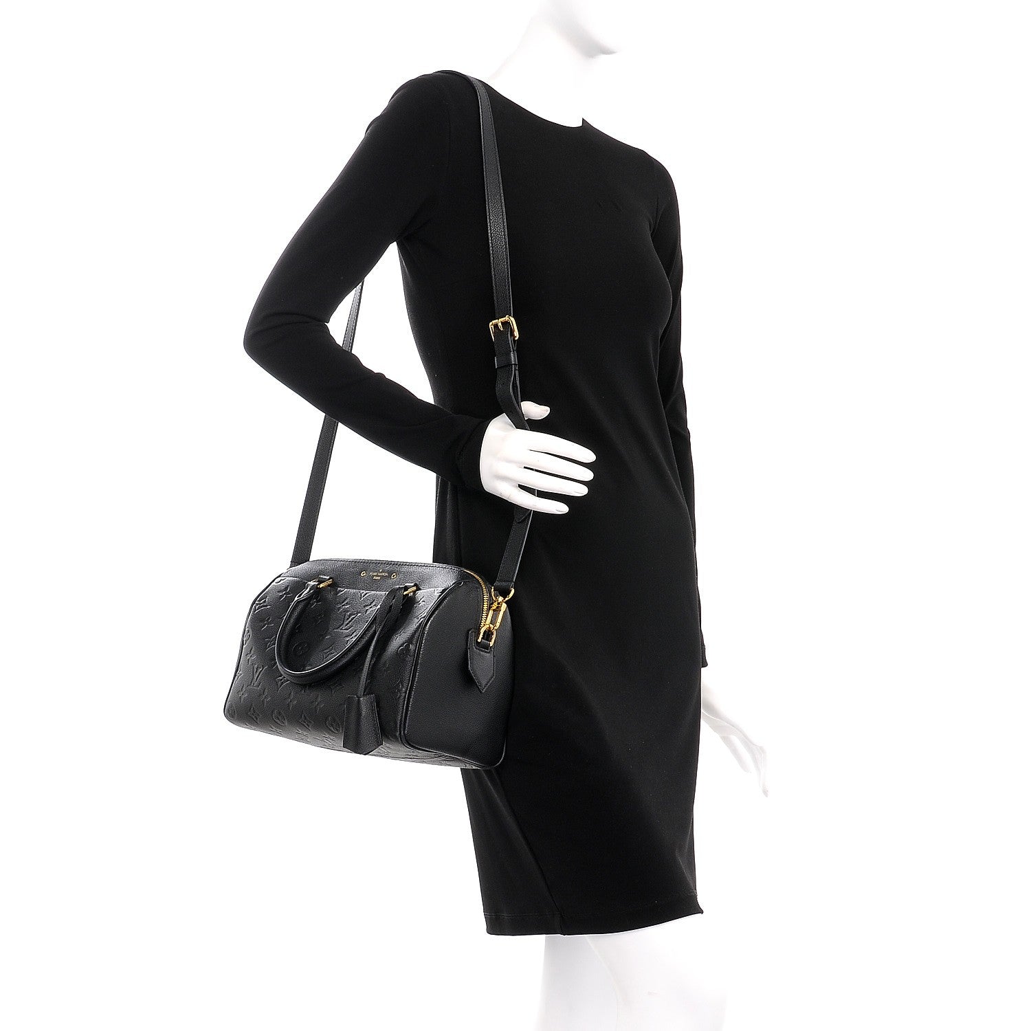 Louis Vuitton Empreinte Speedy Bandouliere 25 NM Black 3 of 12