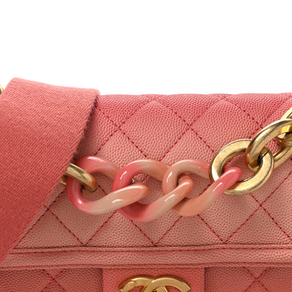 Chanel Caviar Quilted Small Sunset On The Sea Flap Coral 8 of 10