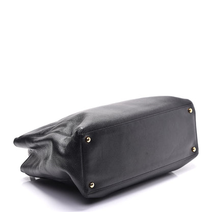 Chanel Calfskin Cerf Executive Shopper Tote Black 4 of 11