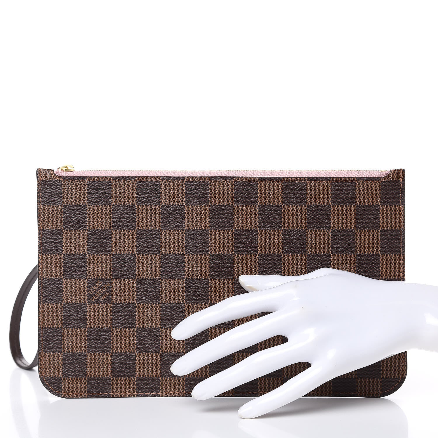 Louis Vuitton Damier Ebene Neverfull MM GM Pochette Rose Ballerine 2 of 7