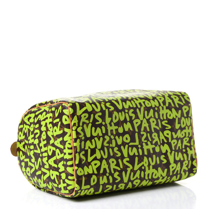 Louis Vuitton Monogram Graffiti Speedy 30 Green 4 of 10