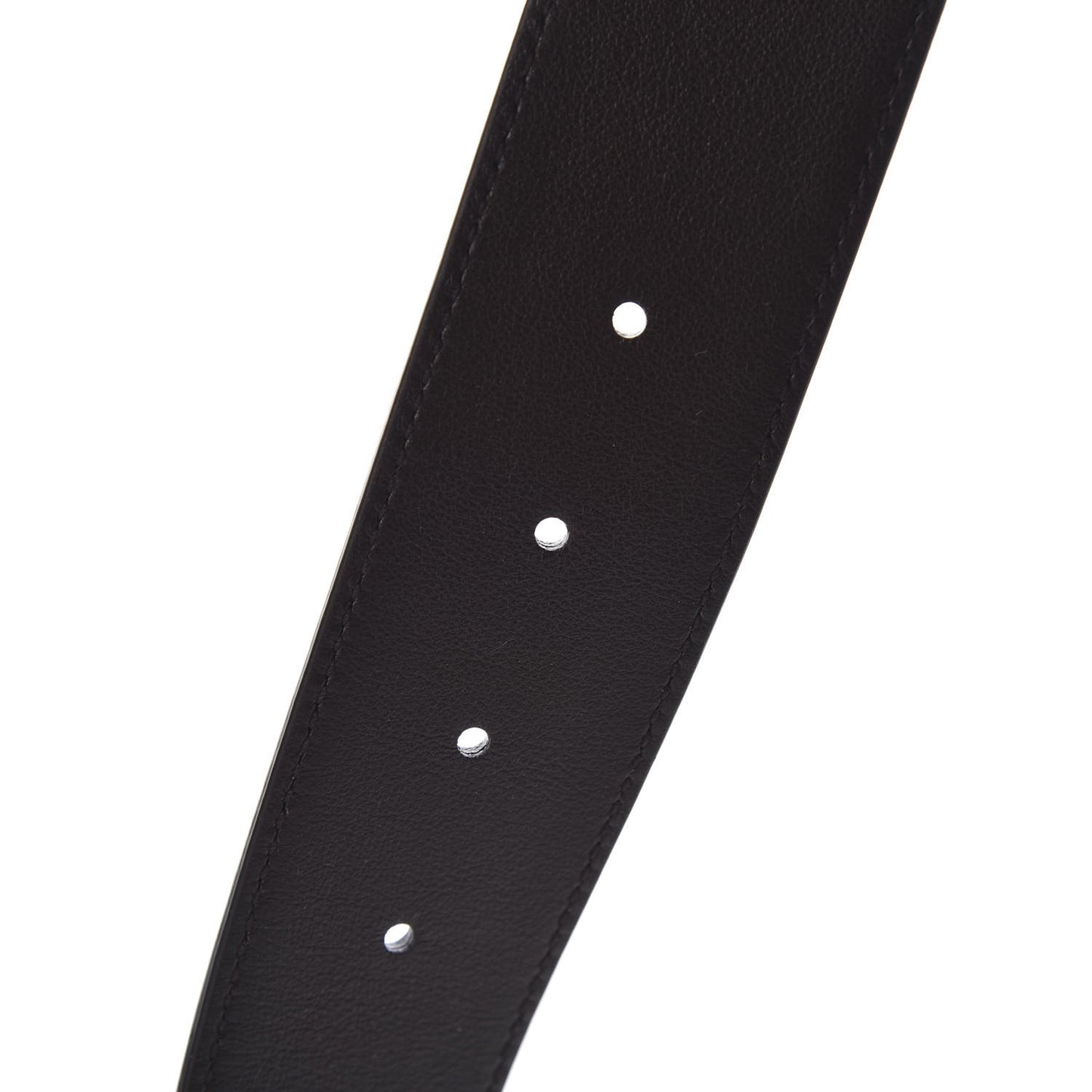 Moon Calfskin Nickel Double G 40mm Belt 100 40 Dark Cocoa