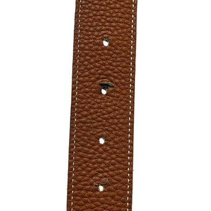 Hermes Box Togo Reversible 32mm Belt Strap 85 Black Gold 4 of 8