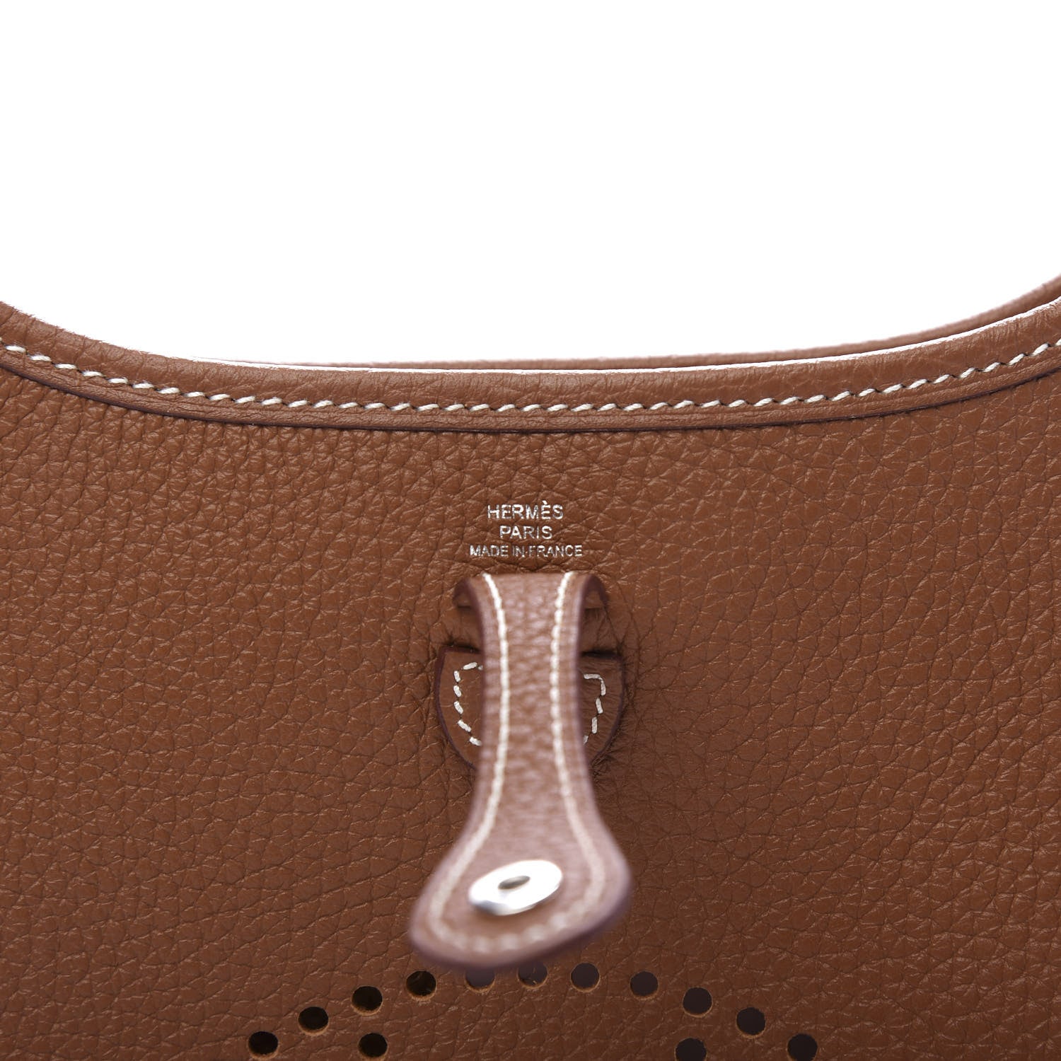 Hermes Taurillon Clemence Allegro Evelyne TPM Gold Cornaline White 6 of 11