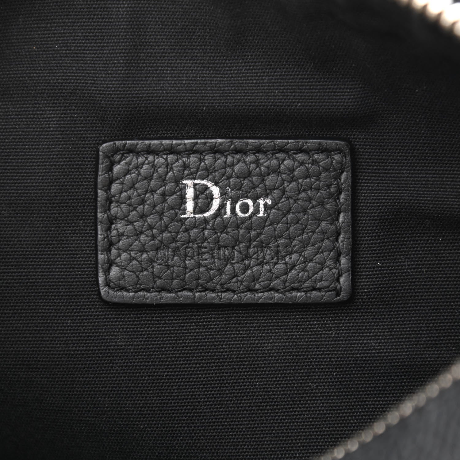 Christian Dior HOMME Grained Calfskin Mens Roller Pouch Black 6 of 9