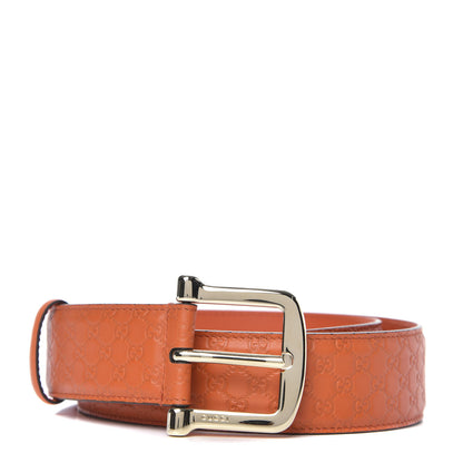 Gucci Soft Microguccissima 40mm Belt 80 32 Sun Orange 1 of 4